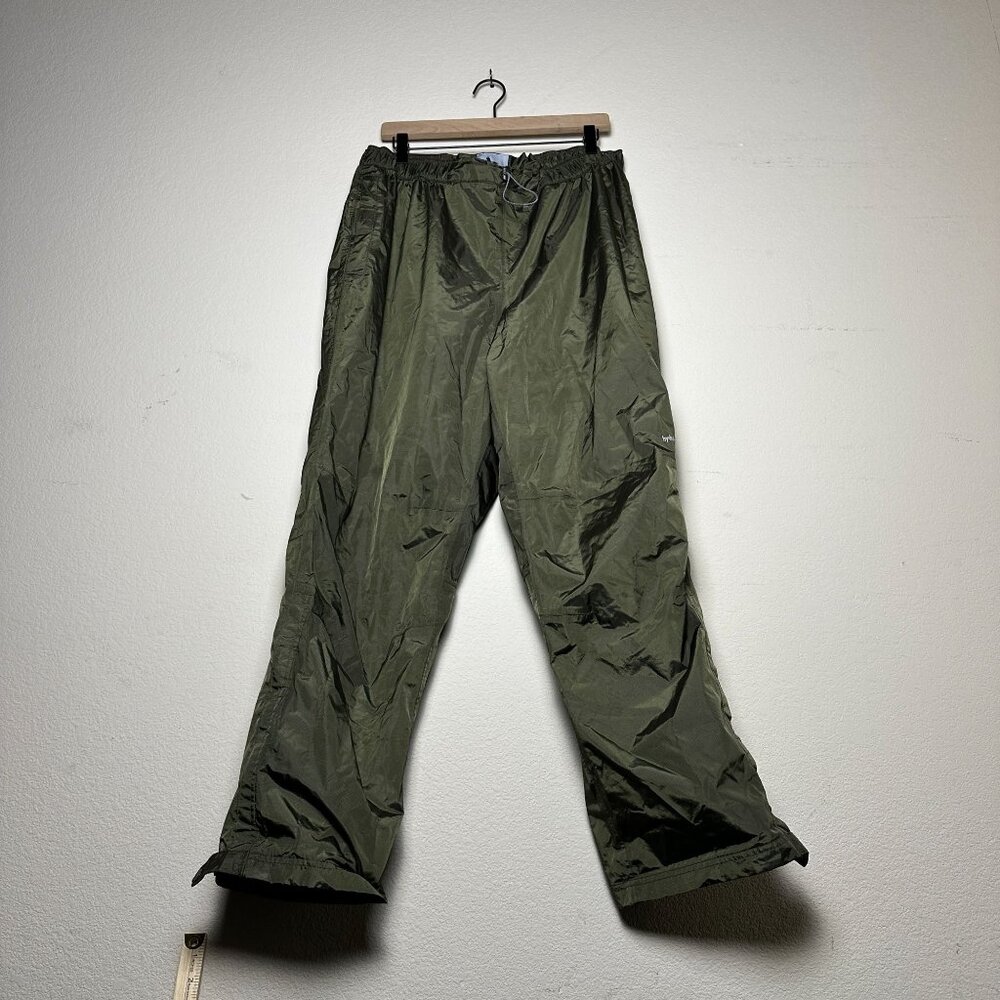 Field & Stream Hydroproof Track Pants Men 32x30 Green Fishing Outdoors Baggy Y2K